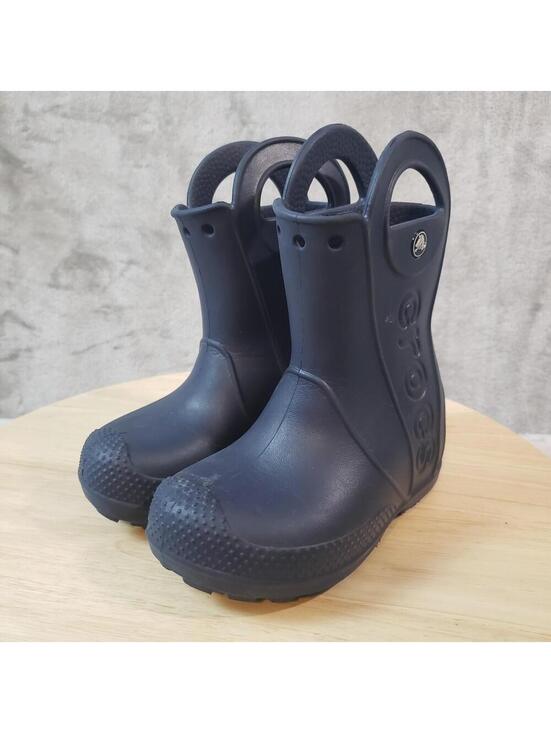 CROCS Other - Crocs 12803 Unisex Kids Blue Rubber Pull-On Ankle Rain Boots US 8 (C8)